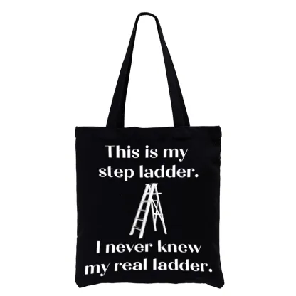 Tokyo-Tiger A Real Ladder Funny Tote Bag