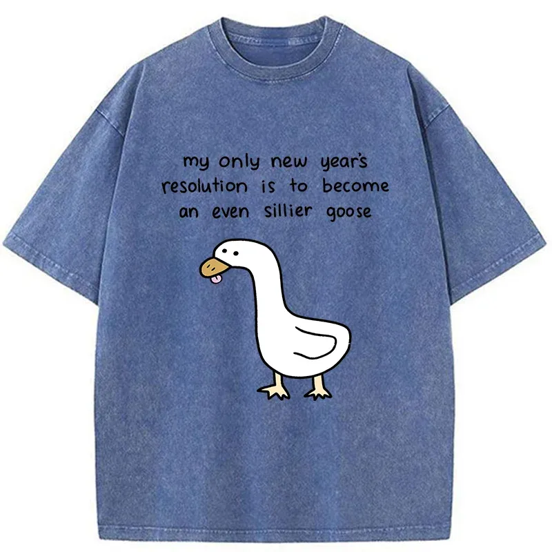 Tokyo-Tiger New Year's Resolutions Funny Washed T-Shirt