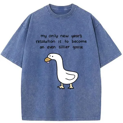 Tokyo-Tiger New Year's Resolutions Funny Washed T-Shirt