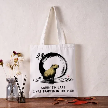 Tokyo-Tiger Zen Capybara Was Trapped In The Void Tote Bag