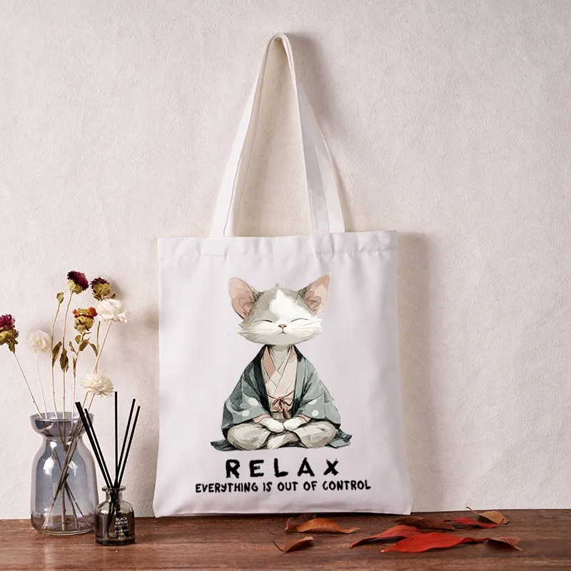 Tokyo-Tiger Zen Cat Relaxation，Everything's Out Of Control Tote Bag