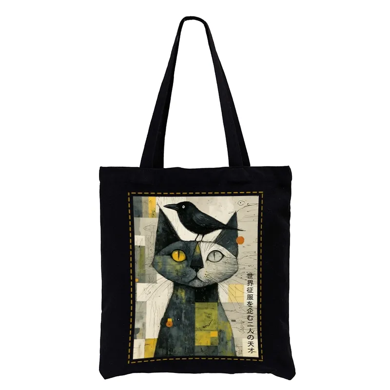 Tokyo-Tiger The Cat And The Crow Are Planning To Rule The World Tote Bag