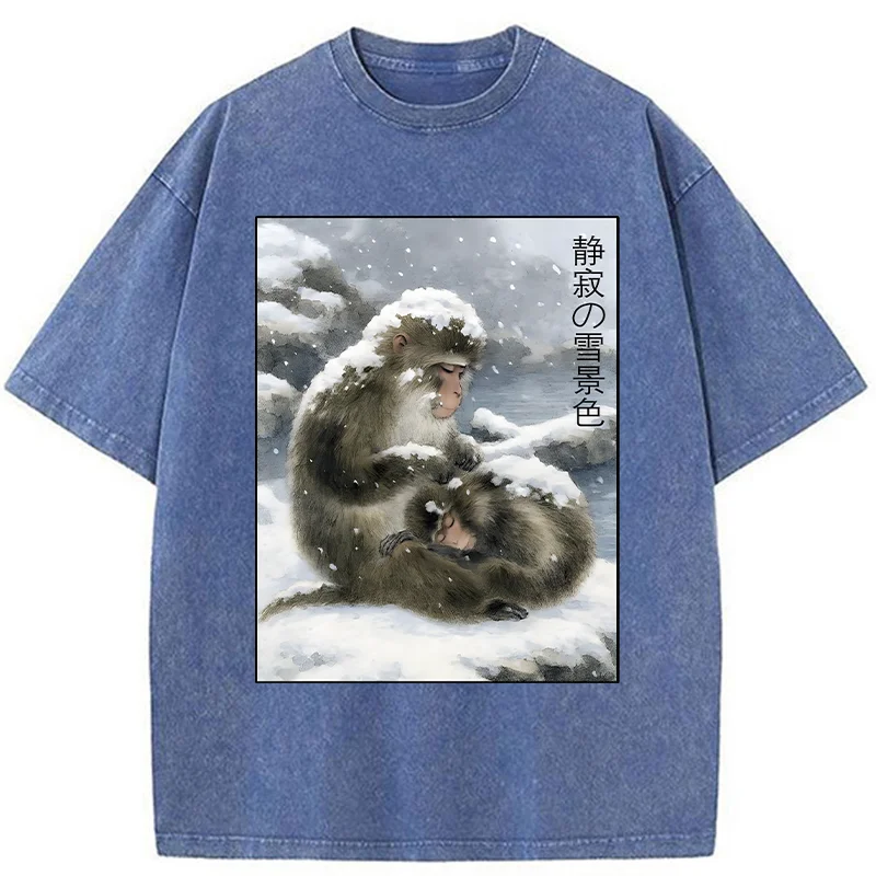 Tokyo-Tiger Silent Snowscape Washed T-Shirt