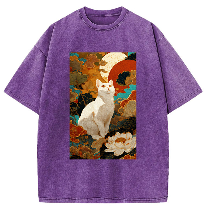 Tokyo-Tiger White Guardian Of The Vermilion Sun Washed T-Shirt