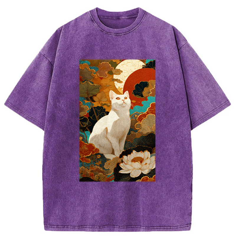 Tokyo-Tiger White Guardian Of The Vermilion Sun Washed T-Shirt