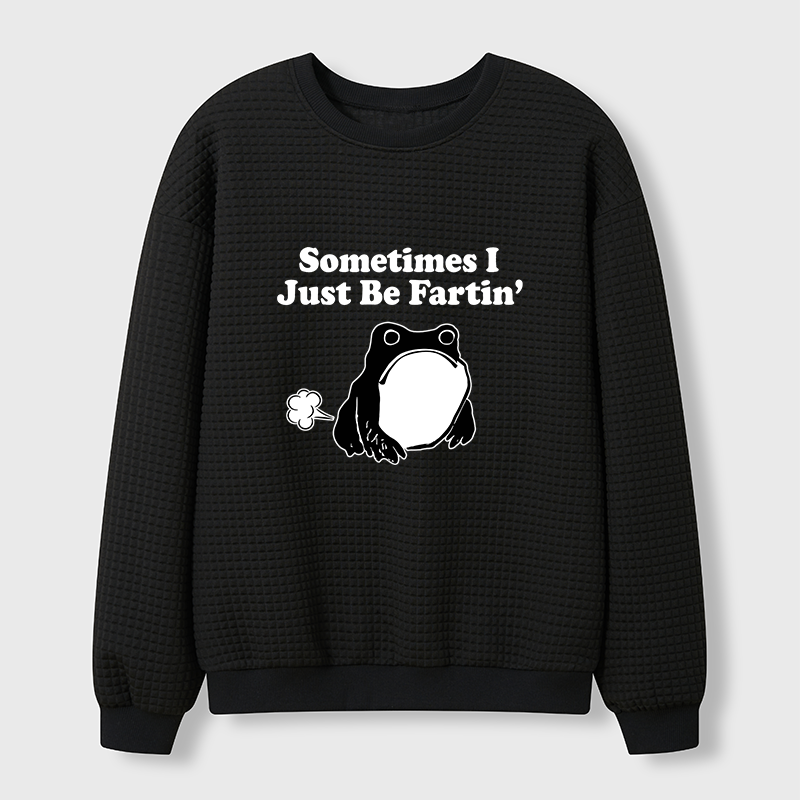 Tokyo-Tiger Farting Frog Japanese Waffle Sweatshirt