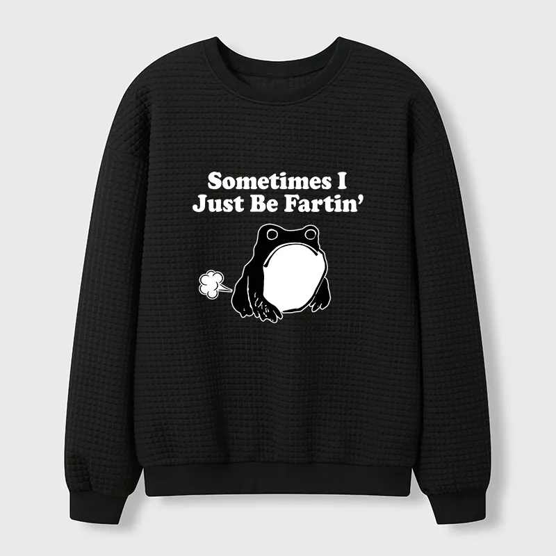 Tokyo-Tiger Farting Frog Japanese Waffle Sweatshirt