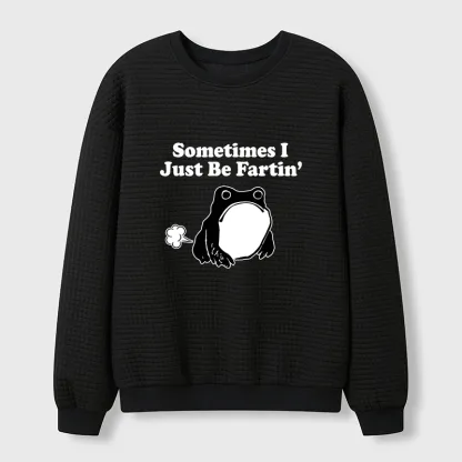 Tokyo-Tiger Farting Frog Japanese Waffle Sweatshirt