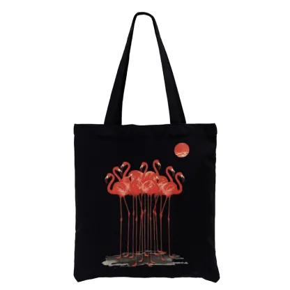 Tokyo-Tiger Flamingos at Dusk Tote Bag