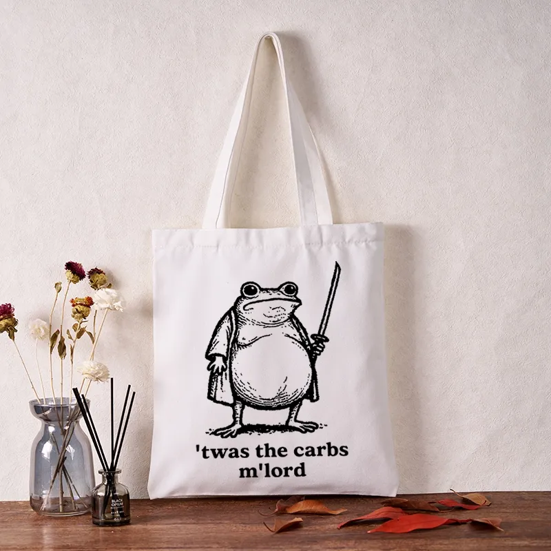 Tokyo-Tiger Funny Fat Samurai Frog Tote Bag