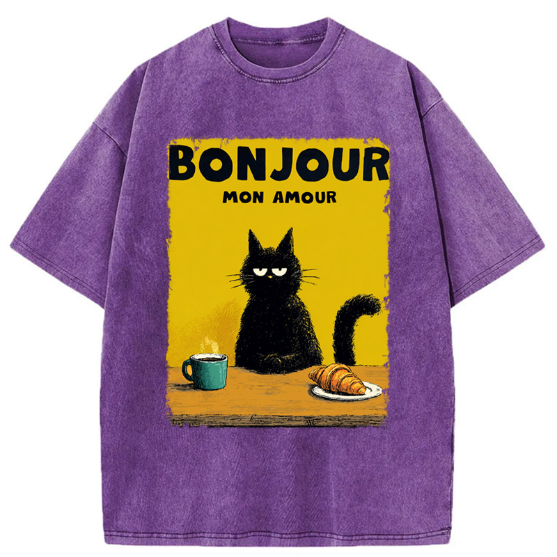 Tokyo-Tiger Bonjour Mon Amour Washed T-Shirt