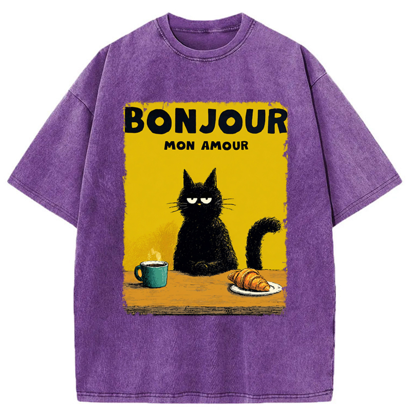 Tokyo-Tiger Bonjour Mon Amour Washed T-Shirt