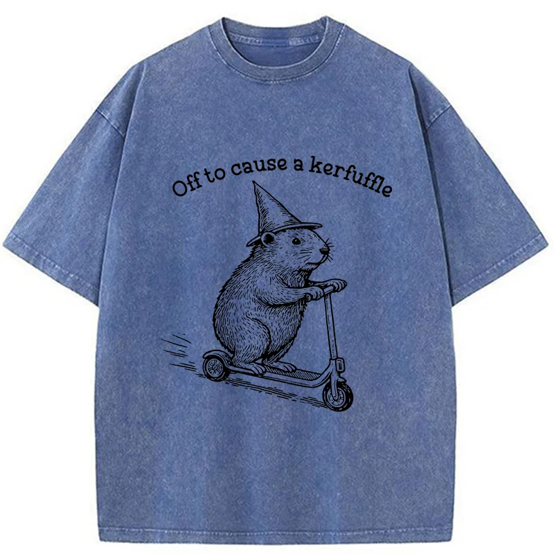 Tokyo-Tiger Groundhog Getting Ready To Cause Trouble Washed T-Shirt