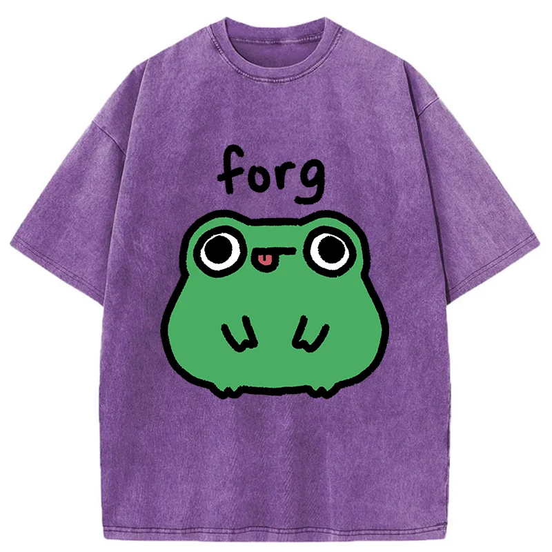 Tokyo-Tiger Stupid Frog Meme Washed T-Shirt