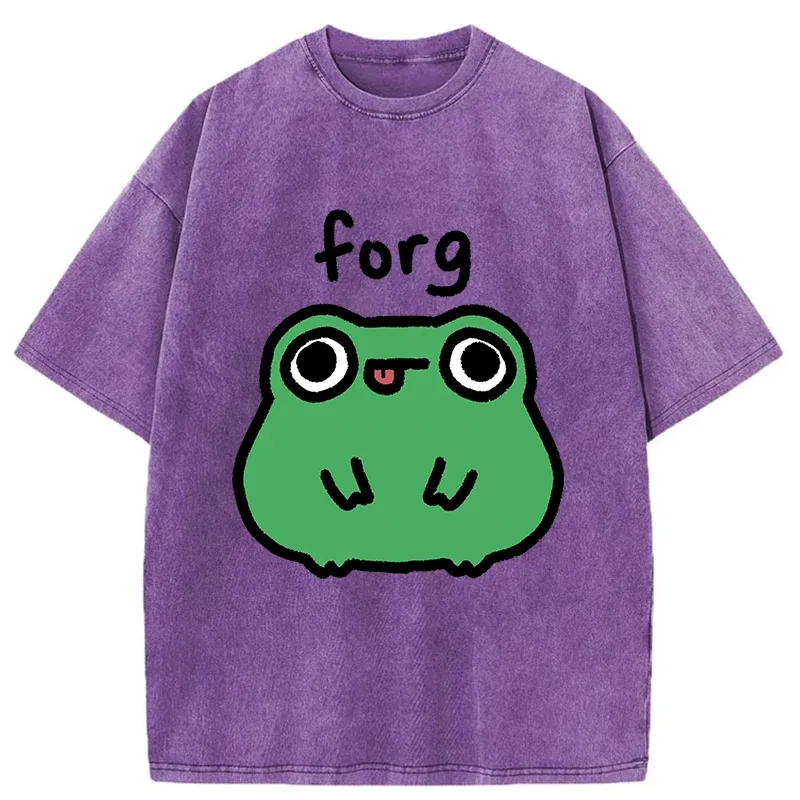 Tokyo-Tiger Stupid Frog Meme Washed T-Shirt