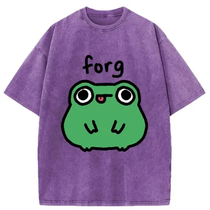 Tokyo-Tiger Stupid Frog Meme Washed T-Shirt