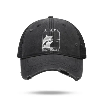 Tokyo-Tiger Cat Biting Arm Trucker Cap