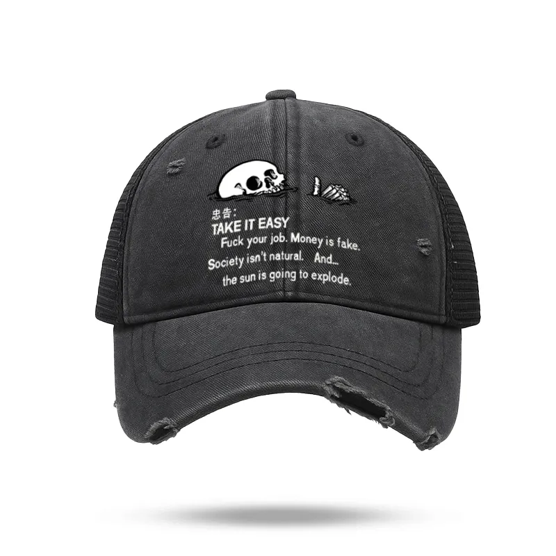 Tokyo-Tiger Skeleton Ridicule Trucker Cap