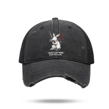 Tokyo-Tiger Rabbit Gotta Say Weird Stuff Or Die Trucker Cap