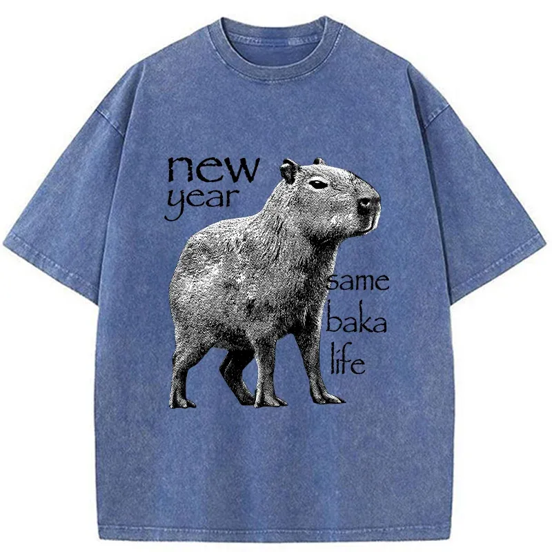 Tokyo-Tiger Different Year Same Stupidity Washed T-Shirt