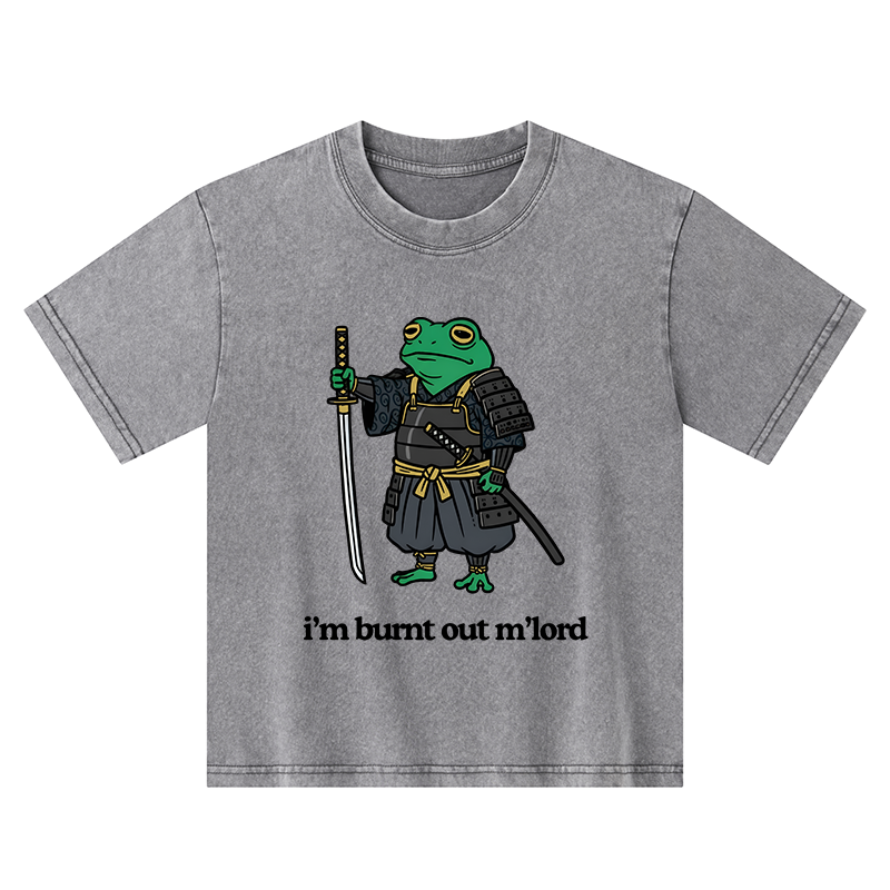 Tokyo-Tiger Tired Frog Kids Washed T-Shirt