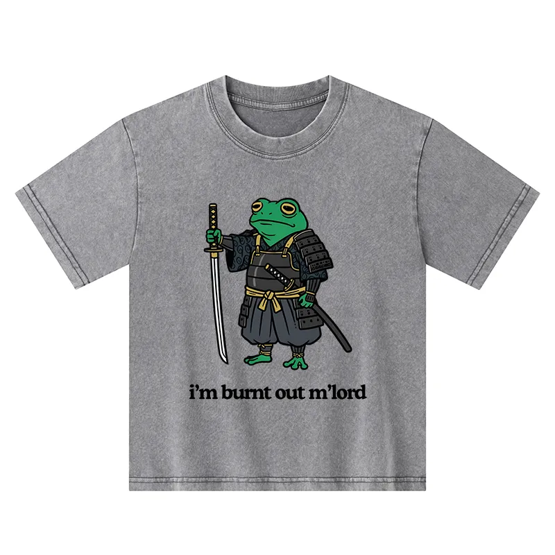 Tokyo-Tiger Tired Frog Kids Washed T-Shirt