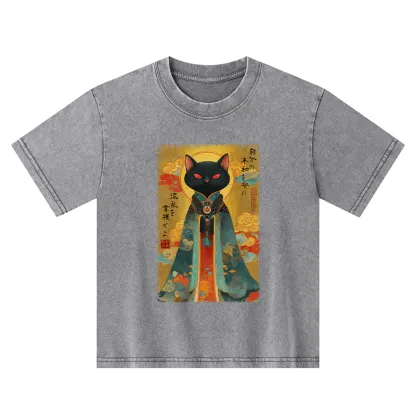 Tokyo-Tiger Master Your Chaos, Protect Your Peace Kids Washed T-Shirt