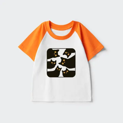Tokyo-Tiger Cats Are Watching You Kids Raglan T-shirt
