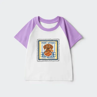 Tokyo-Tiger More Weenies Less Meanies Kids Raglan T-shirt