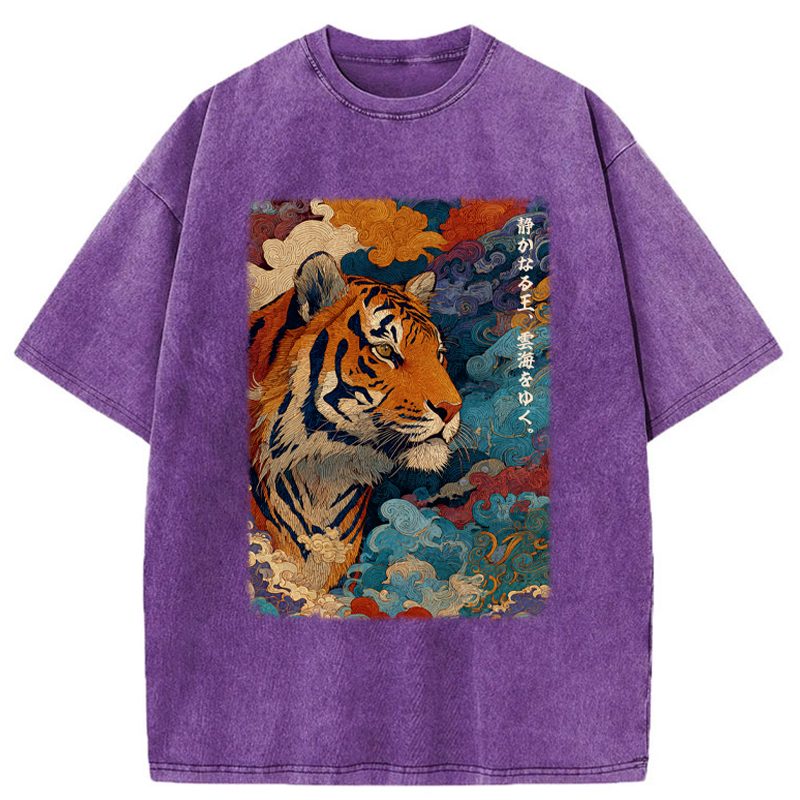 Tokyo-Tiger Tiger Of The Cloud Sea Washed T-Shirt