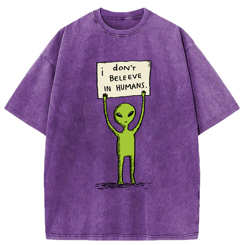 Tokyo-Tiger Certified Human Skeptic Washed T-Shirt