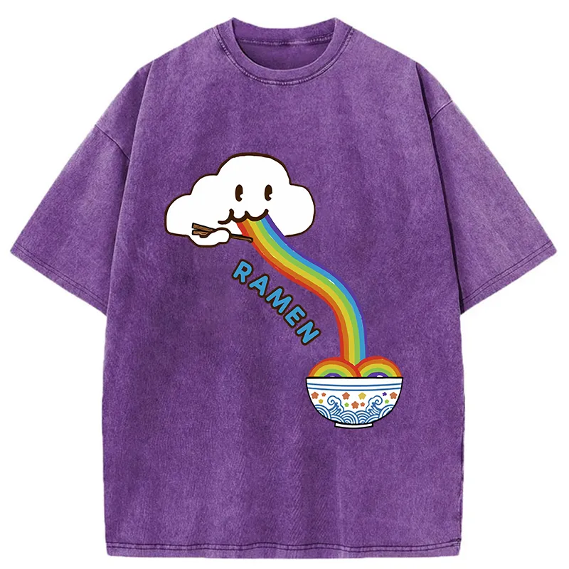 Tokyo-Tiger Rainbow Ramen Washed T-Shirt Sale