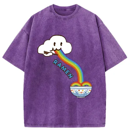 Tokyo-Tiger Rainbow Ramen Washed T-Shirt