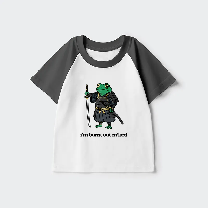 Tokyo-Tiger Tired Frog Kids Raglan T-shirt