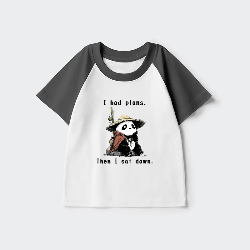 Tokyo-Tiger The Maybe Later Panda Kids Raglan T-shirt