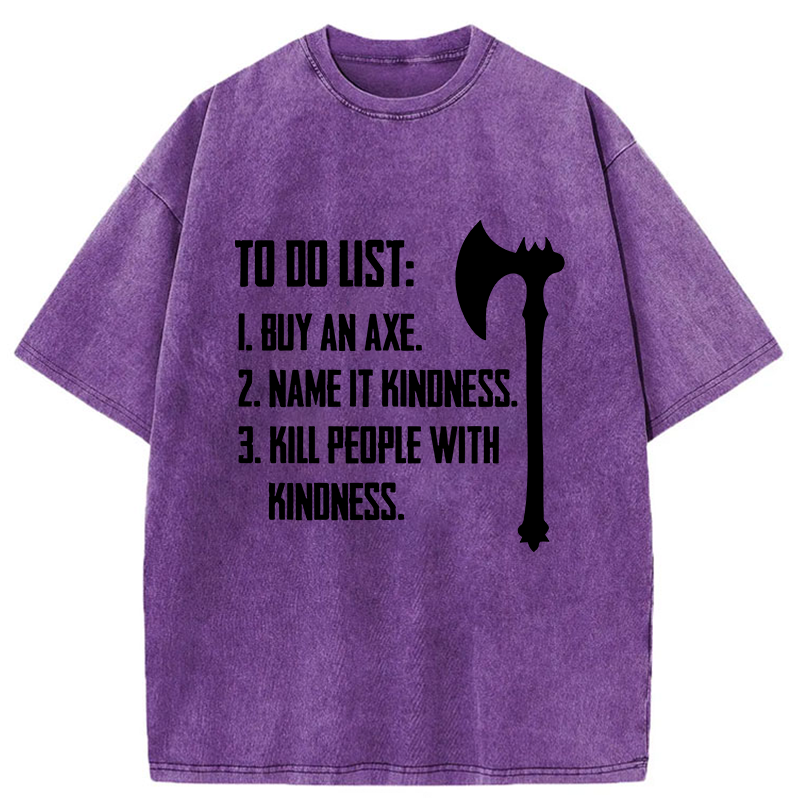 Tokyo-Tiger Axe Joke Washed T-Shirt