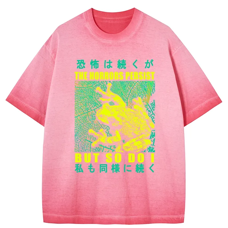 Tokyo-Tiger The Horrors Persist Frog Gradient Washed T-Shirt