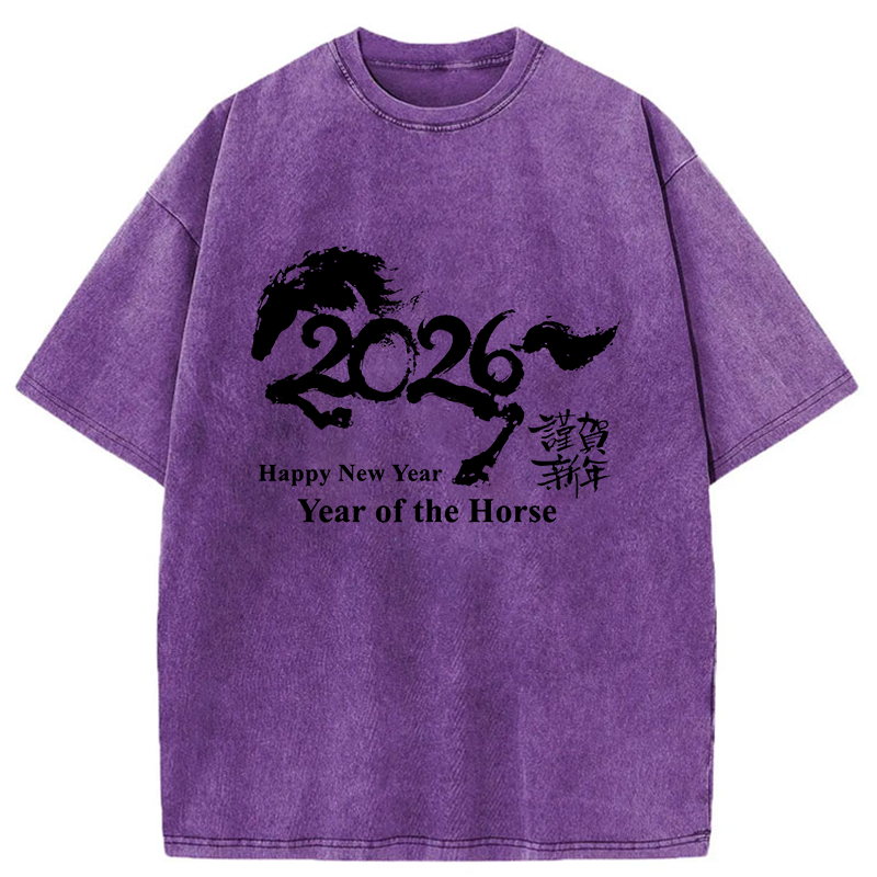 Tokyo-Tiger Year of the Horse 2026 Washed T-Shirt