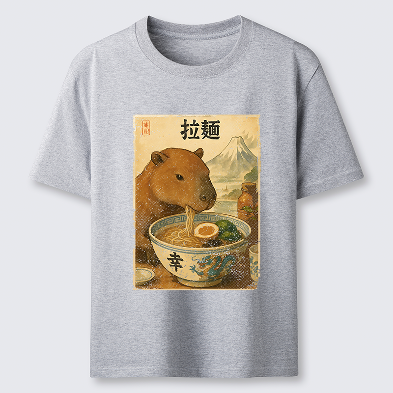 Tokyo-Tiger Capybara Eating Japan Ramen Classic T-Shirt