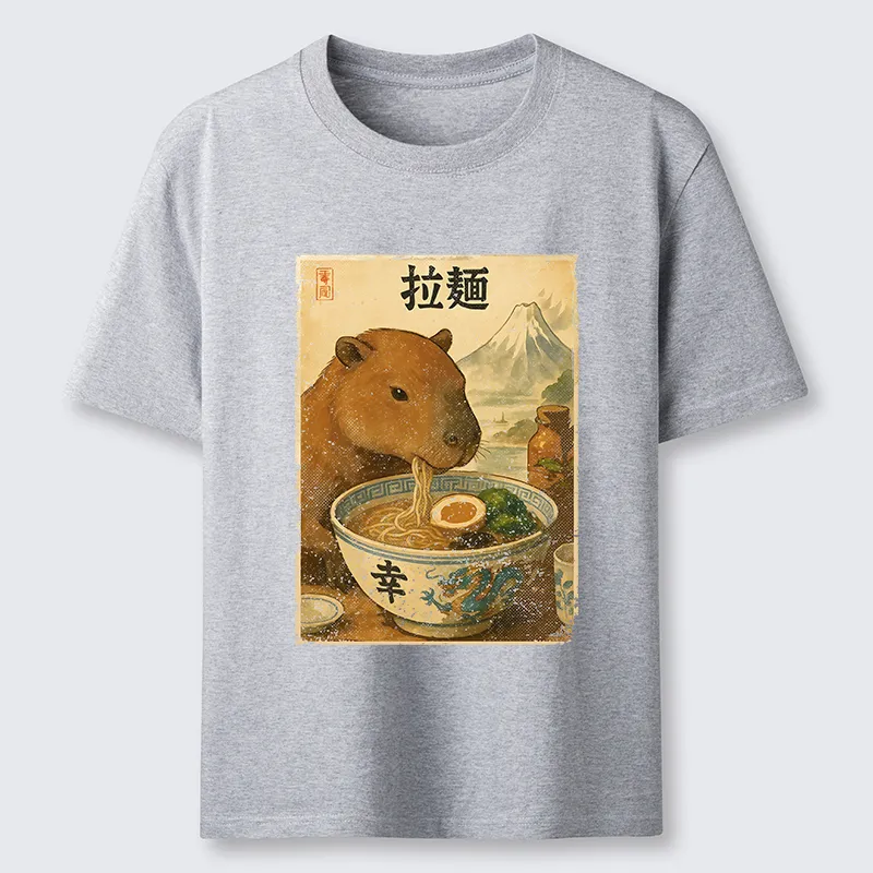 Tokyo-Tiger Capybara Eating Japan Ramen Classic T-Shirt