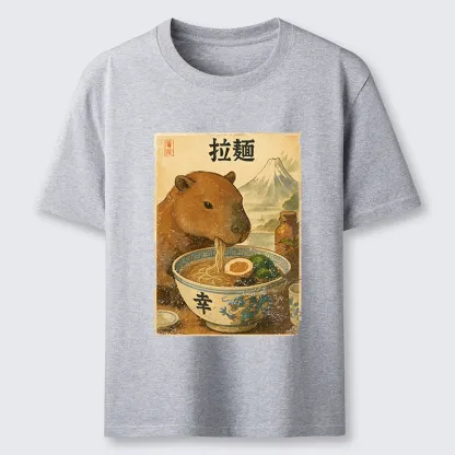 Tokyo-Tiger Capybara Eating Japan Ramen Classic T-Shirt