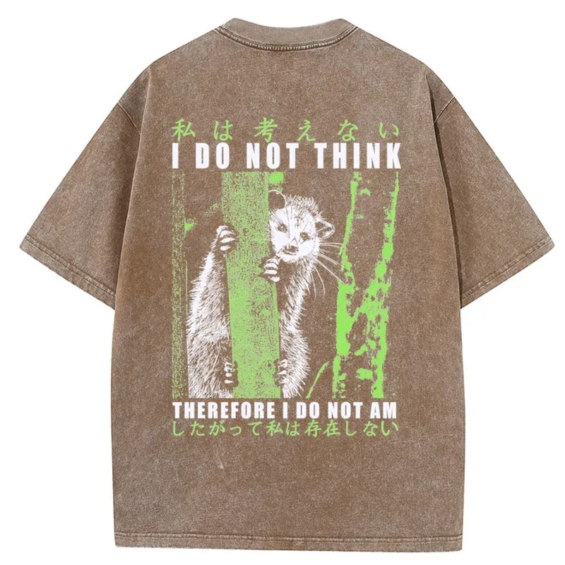 Tokyo-Tiger Stupid Possum Japan Back Washed T-Shirt