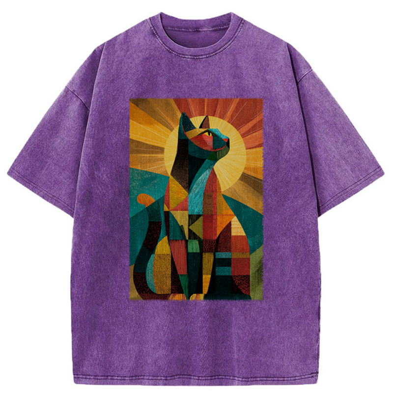 Tokyo-Tiger Halo Cat Washed T-Shirt