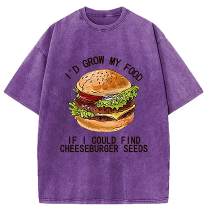 Tokyo-Tiger Looking For Hamburger Seeds Washed T-Shirt