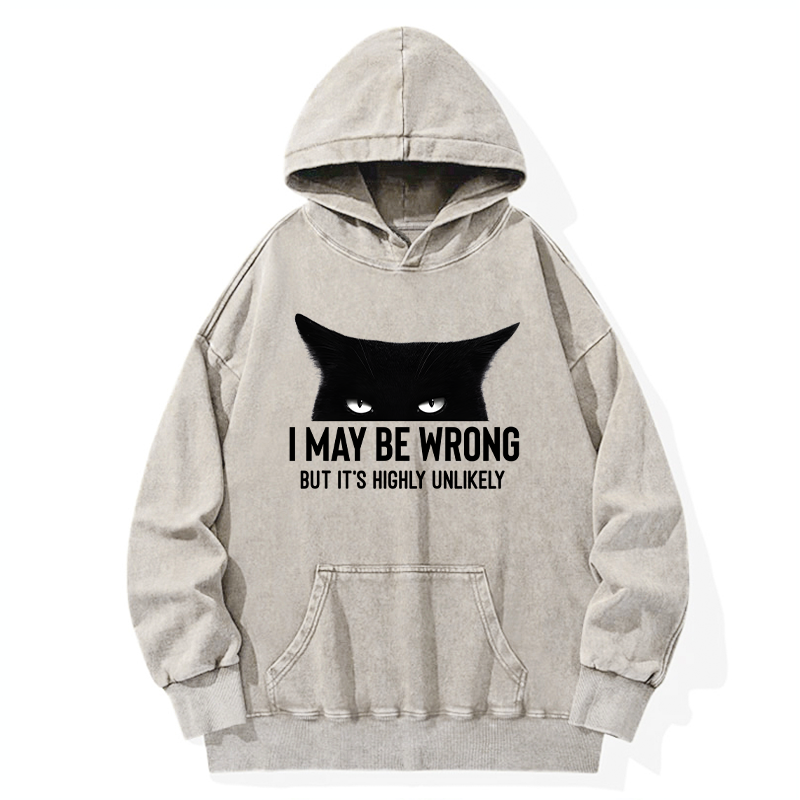 Tokyo-Tiger Cat Can Do No Wrong Washed Hoodie