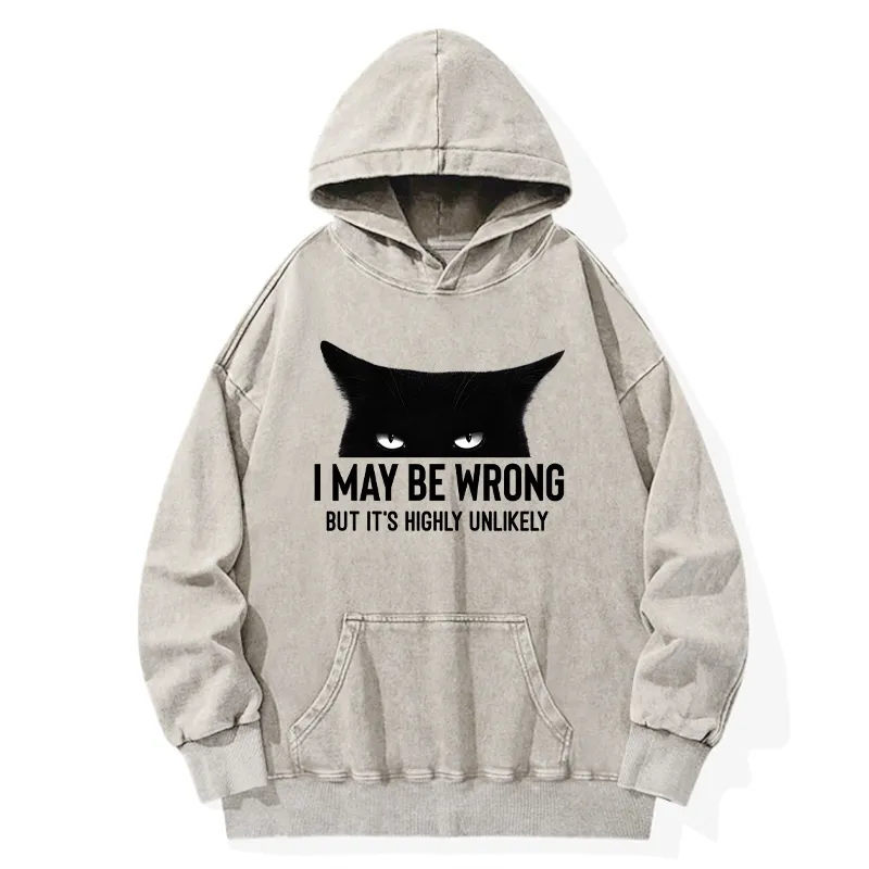Tokyo-Tiger Cat Can Do No Wrong Washed Hoodie