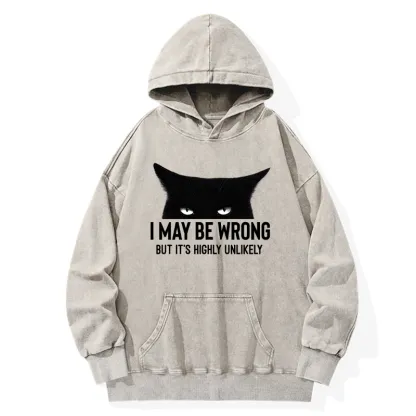 Tokyo-Tiger Cat Can Do No Wrong Washed Hoodie