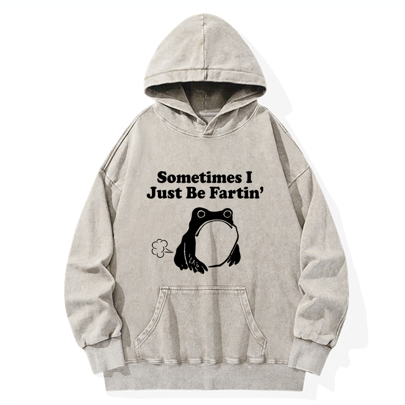 Tokyo-Tiger Farting Frog Japanese Washed Hoodie