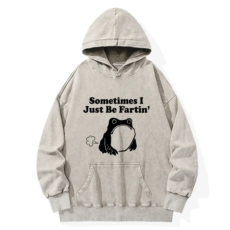 Tokyo-Tiger Farting Frog Japanese Washed Hoodie