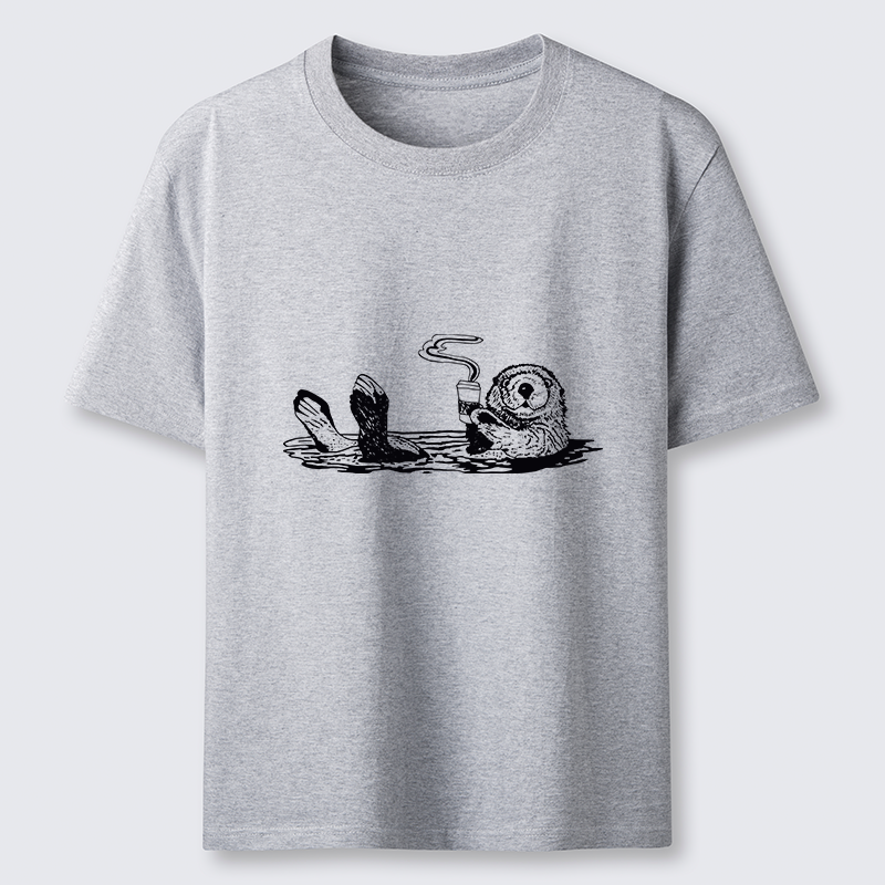 Tokyo-Tiger Otter Drinking Coffee Classic T-Shirt